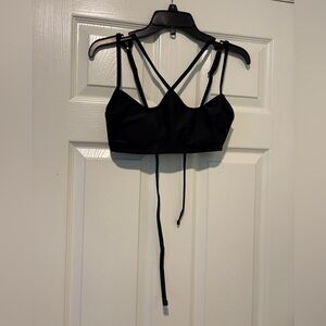 Black Strappy Bikini Top